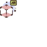 A cube with a sign that says ar vector