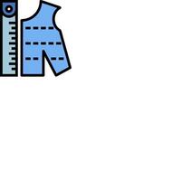 A blue shirt with a ruler on it vector