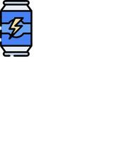 A can of soda with a lightning bolt on it vector