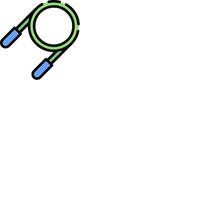 A green and blue cord with a loop on it vector