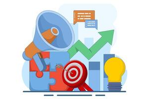 Business solutions and support concept, problem solving and decision making, innovative ideas. Connecting puzzle elements, team metaphor, business approach, brainstorming. illustration. vector
