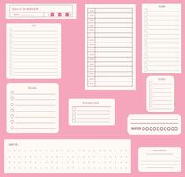 All-in-One Planner Widget Set. To-Do List, Calendar, and Trackers for Ultimate Productivity vector