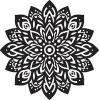 Boho Mandala Silhouette Design vector