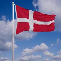 Waving Flag of Denmark photo