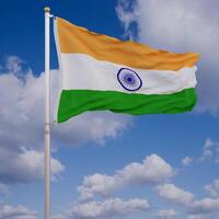 Waving Flag of India photo