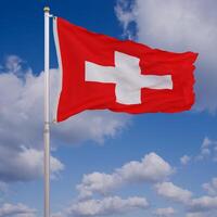 Waving Flag of Switzerland photo