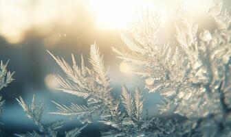 A close up of a branch covered in frost photo
