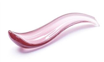 A pink object with a curved shape photo