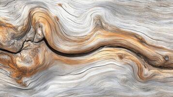 Abstract Wood Grain Pattern with Wavy Lines and Knots photo