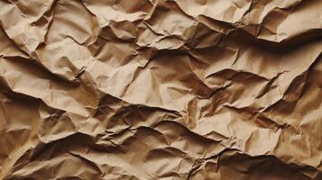 Crumpled Brown Paper Texture photo