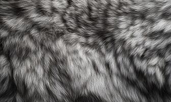 The fur is grey and has a lot of texture photo