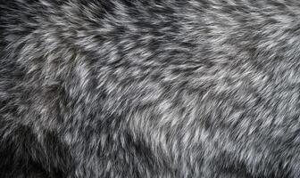 The fur is grey and has a lot of texture photo