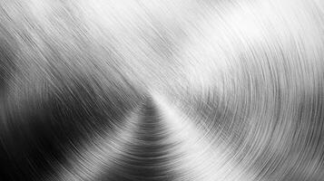 Close-up of a Curved Metal Surface with a Circular Brushed Pattern photo