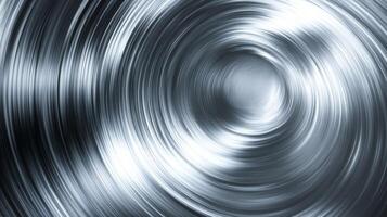 Abstract Circular Pattern of Silver Metallic Lines photo