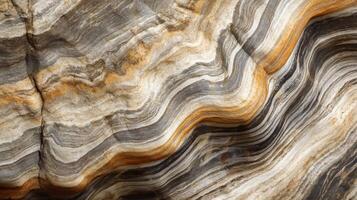 Wavy, Multicolored Rock Formation photo