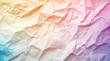 Abstract Gradient Background of Crumpled Paper with a Rainbow Color Scheme photo