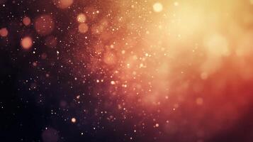 Abstract Background with Glowing Particles and Bokeh Lights photo