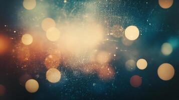 Abstract Bokeh Background with Vintage Texture and Warm Lighting photo