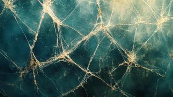 Abstract Web Pattern on Teal Background photo