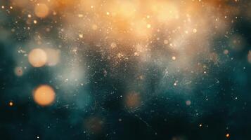 Abstract Background with Glowing Lights and Dust Particles photo