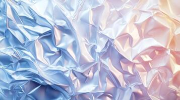 Abstract Crinkled Iridescent Surface with Gradual Color Transition photo
