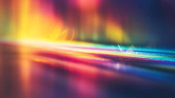 Abstract Rainbow Reflection on a Smooth Surface photo