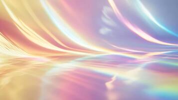Abstract iridescent holographic background with pastel colors and soft lighting. photo