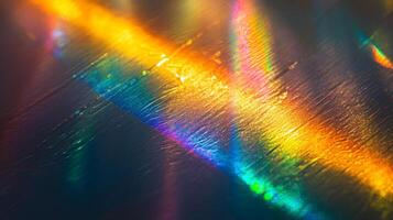 A Rainbow of Light Reflecting on a Textured Surface photo