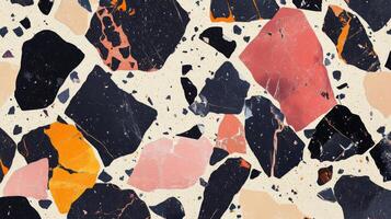 Abstract Pattern of Colorful Marble Chips on a Light Background photo
