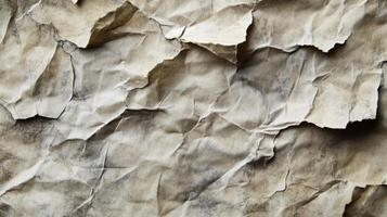 Crumpled and Stained Brown Paper Texture photo