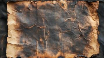 A Partially Burned Sheet of Paper photo