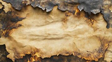 Burned Paper with Scorched Edges and a Blank Center photo