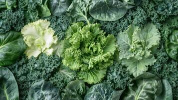A Diverse Collection of Green Leafy Vegetables photo