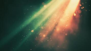 Abstract Background with Diagonal Light Rays and Glowing Particles photo