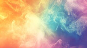 Abstract Swirls of Colorful Smoke and Fog photo
