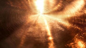 Glowing Metallic Surface with Circular Pattern and Light Reflection photo
