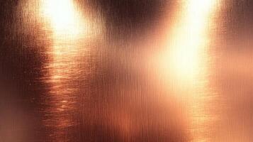 Glowing Copper Surface with Subtle Scratches and Vertical Lines photo