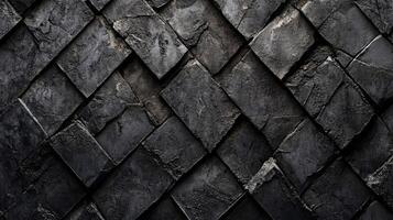 Black Square Tiles Interlocking Pattern Texture photo