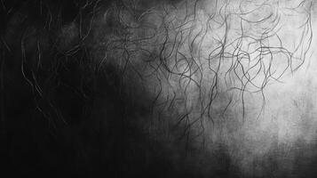 Abstract Black and White Textured Background with Intertwined Lines photo