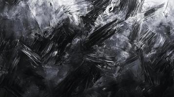 Abstract Black and White Brushstroke Texture photo