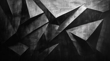 Abstract Black and White Geometric Pattern with Textured Surface photo