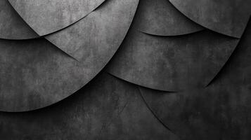 Abstract Black Curved Pattern with a Rough Texture photo