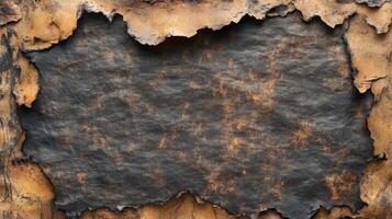 Burned and Torn Paper with Textured Background photo