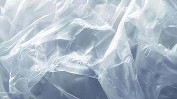 Abstract Texture of Wrinkled Transparent Plastic photo