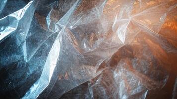 Abstract Close-Up of Sheer Fabric with Glimmering Texture photo