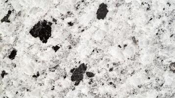 Close-up Texture of White and Black Marble with Irregular Black Patterns photo