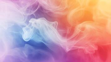 Abstract Swirling Smoke with Colorful Gradient Background photo