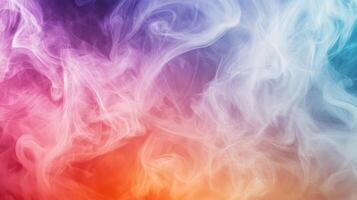 Abstract Smoke Swirls with Colorful Gradient Background photo