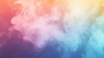 Abstract Background with White Smoke and Colorful Gradient photo