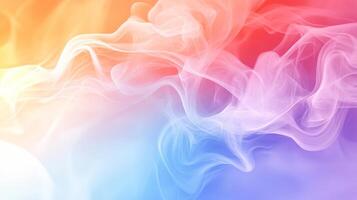 Abstract Colorful Smoke Swirls with a Gradient Background photo
